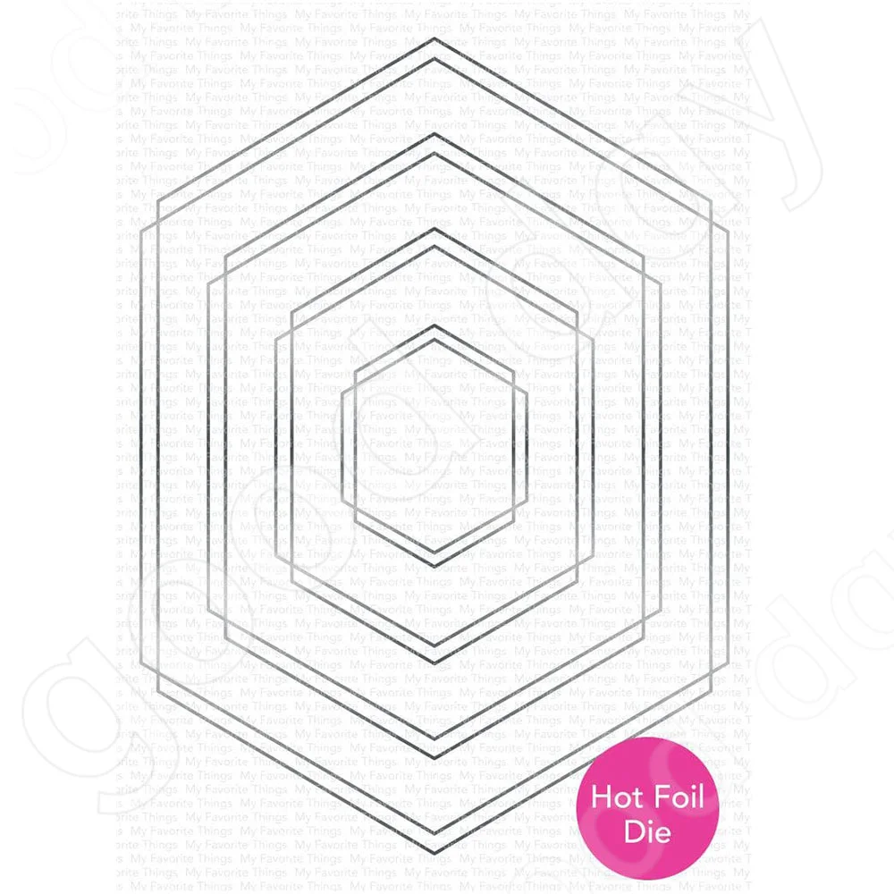 

2023 New Double Hexagon Frames Metal Cutting Hot Foil Scrapbook Diary Decoration Embossing Template Diy Greeting Card Handmade