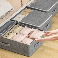 Underbed Storage Bag Widening and Thickening Handle Home Organizer Bags Foldable Dustproof and Moisture-Proof Clothing Storage 1