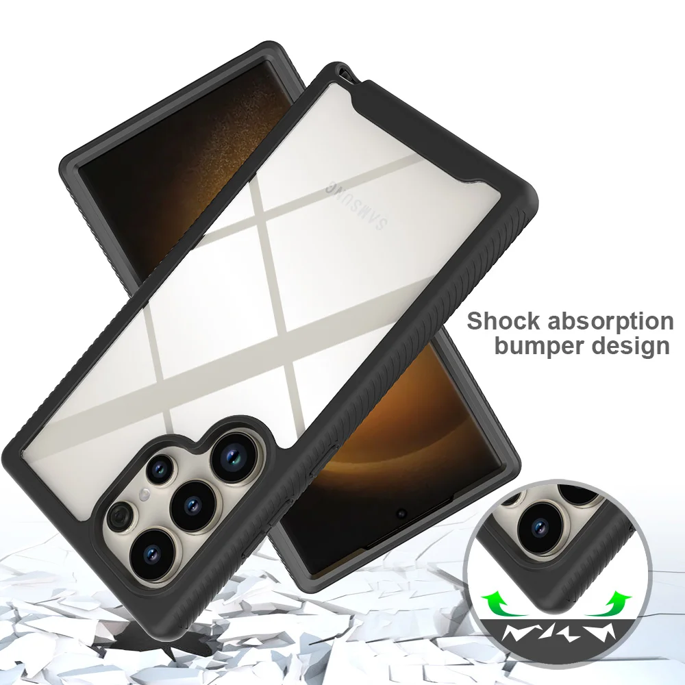 Enhanced Protective Hybrid Case with Built-in Screen Protector - 360° Shockproof Design