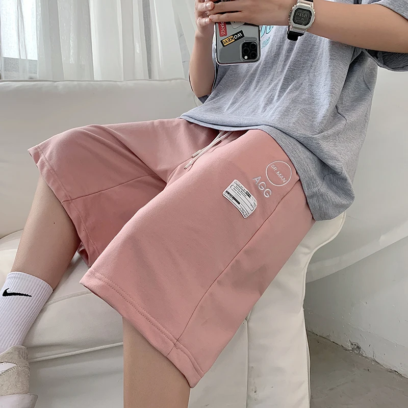 Summer Casual Shorts Men Calf Length Breathable Punk Shorts Comfortable Fitness Basketball Sports Short Pants Male Ins Bermudas