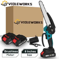 8 Inch Brushless Electric Cordless Chain Saw Handheld Rechargeable Pruning Wood Power Tool For Makita 18V Battery By VIOLEWORKS 1