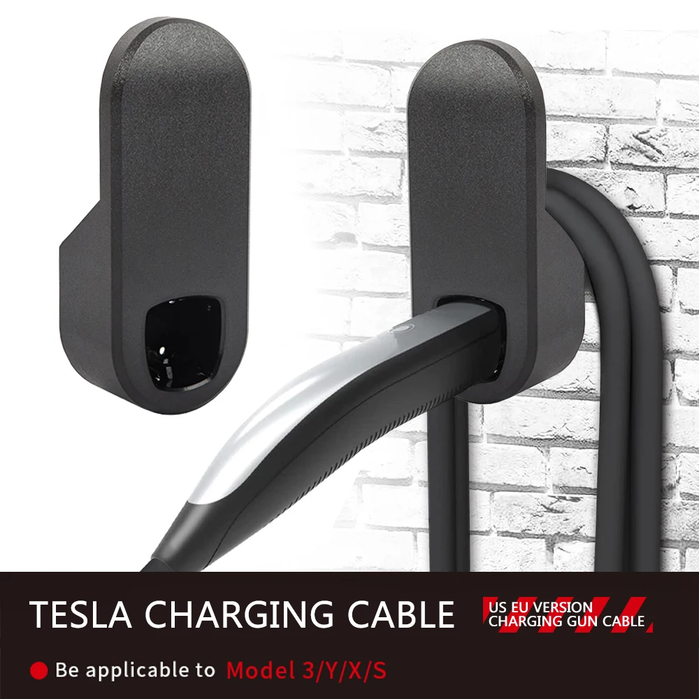 soikoi Kenpenri, Organizer per Cavi di Ricarica Compatibile con Tesla Model 3, Y, S e X, Supporto per connettore da Parete con Staffa per Caricabatterie Mobile Standard Tesla