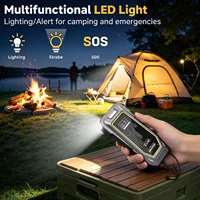 GKFLY K5 4000A : démarreur de voiture portable, compresseur d’air 150 PSI, batterie externe 16000 mAh, booster 12 V, dispositif de démarrage d’urgence, lampe LED pour voiture, moto, vélo, ballon, camping, utilisation en cas d’urgence sur la route. 6