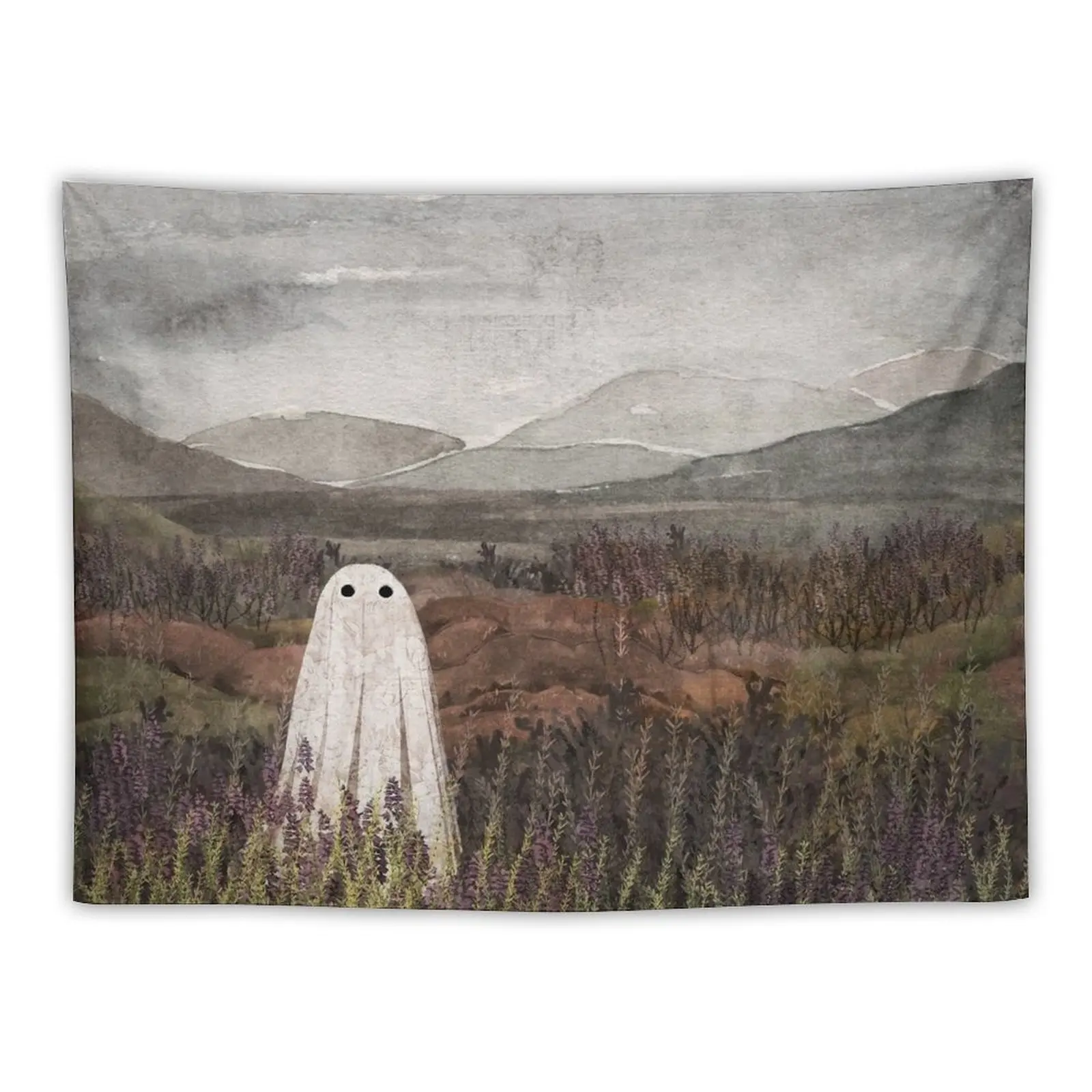 Heather Ghost Tapestry Wall Mural Korean Room Decor