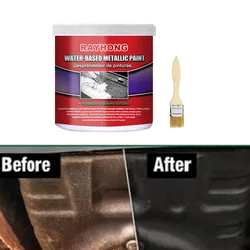 Peinture métallique à base d'eau, 100ml, Conversion de rouille, dissolvant de réparation d'entretien de voiture, nettoyeur de rouille avec Kits de brosses 