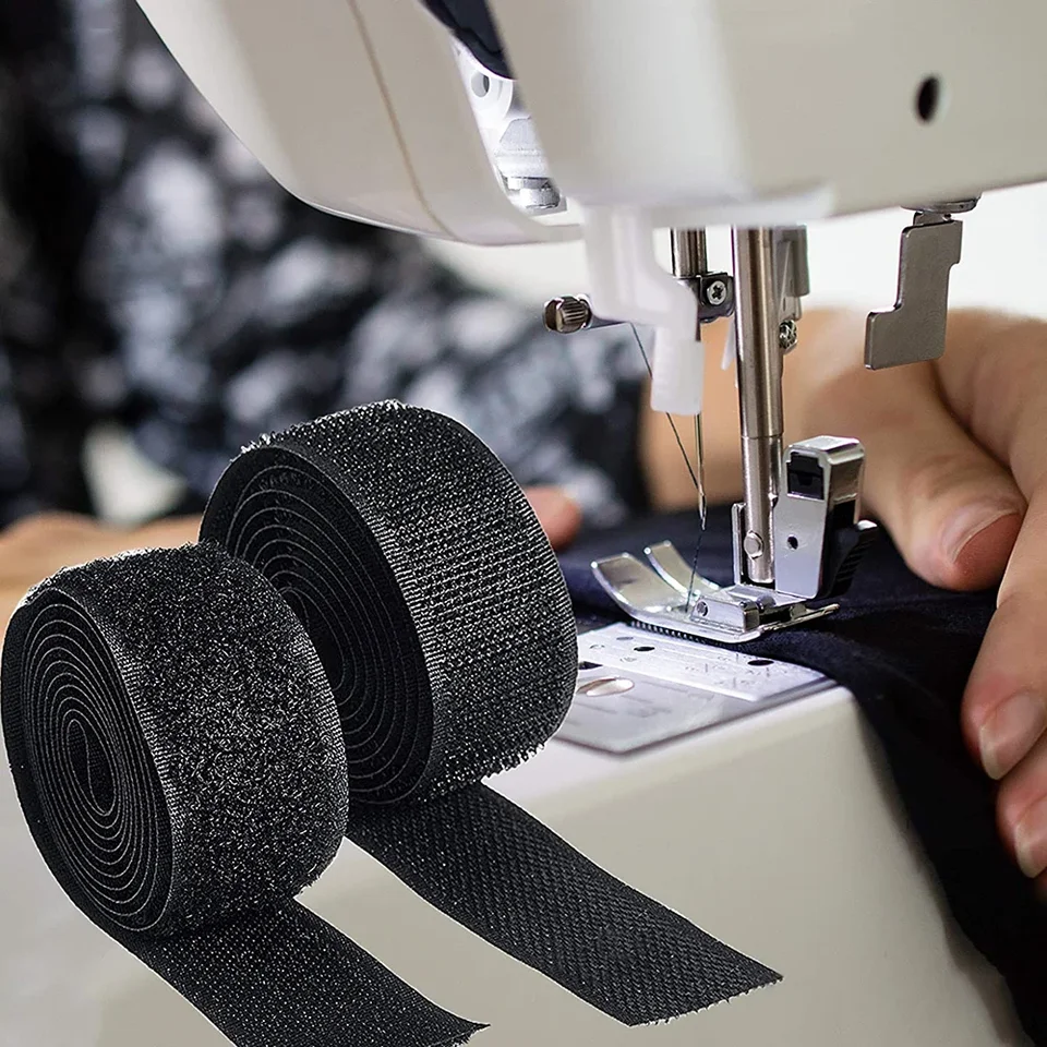 Cinta De Gancho Y Bucle De 50mm X 5m - Sin Adhesivo, Nylon Lavable, Para Reparaciones Y Manualidades