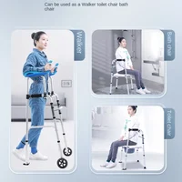Arm Support Walking Stick with Seat, Adult Postoperative Training Walking Aids, Walking Inconvenience Anti-fall Mobility Scooter 2