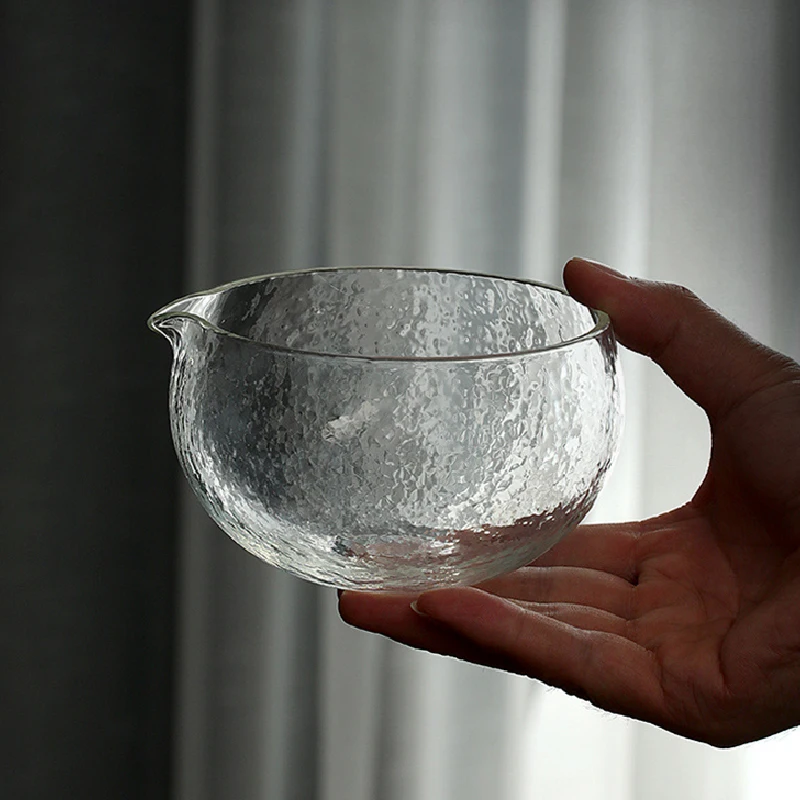 1pcMatcha Bowl Hammer Textured Glass Tea Bowl Tea Set Accessories Song Dynasty Tools Vintage Kung Fu