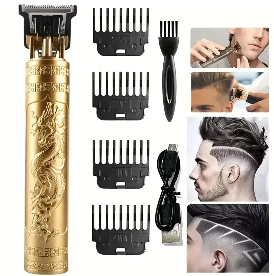T9 Vintage Electric Cordless Hair Cutting Machine Professional Barber Trimmer for Men Clipper Shaver Beard Lighter Gift Shavers