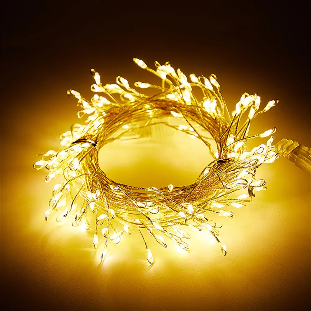 thumbnail image 1 of Guirnalda de luces LED con forma de petardo, 30 m, 1000 luces LED enchufables, resistentes al agua, para decoración navideña, 1 of 5