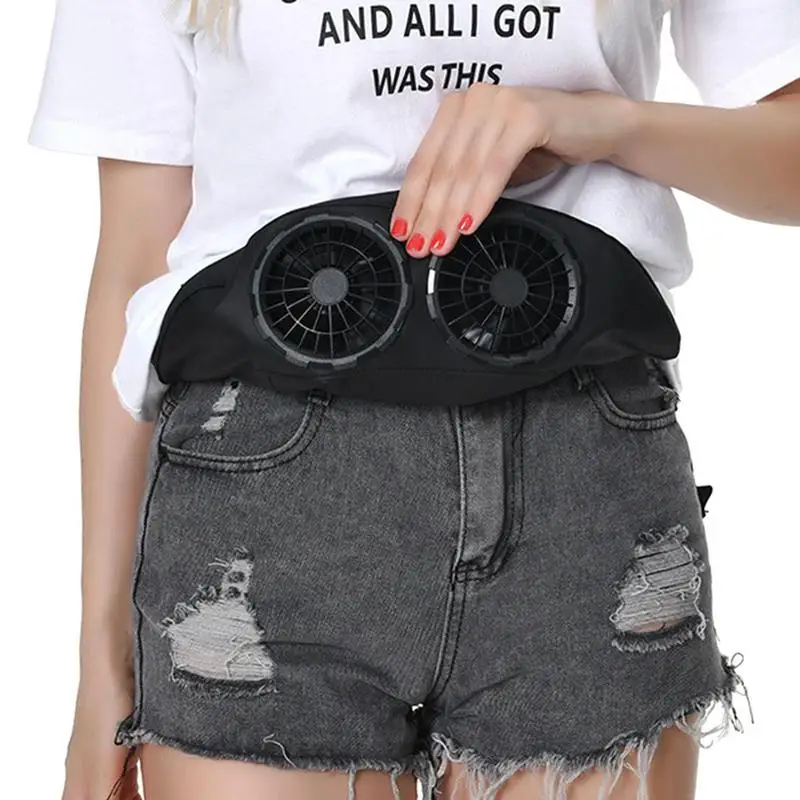 

Waterproof Fanny Pack With Fans Chest Belt Waist Bag Male Female Fanny Pack Pouch Adjustable Waist Pack Portable Running Bumbag