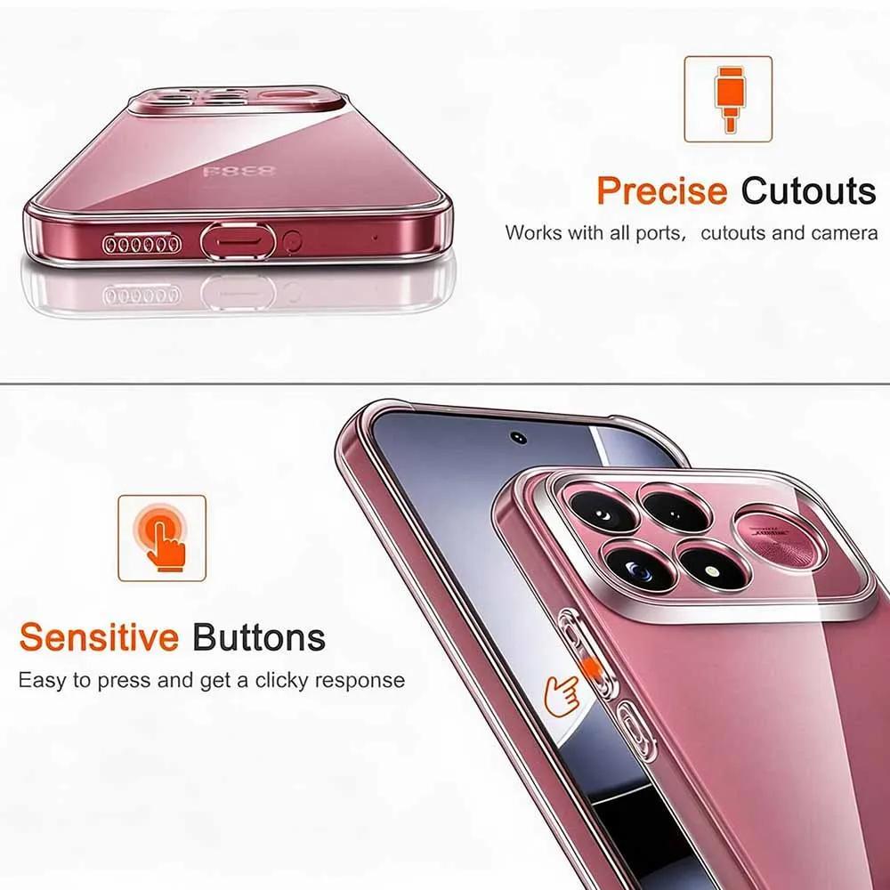 Ultra-Thin Shockproof Crystal Clear Silicone Phone Case