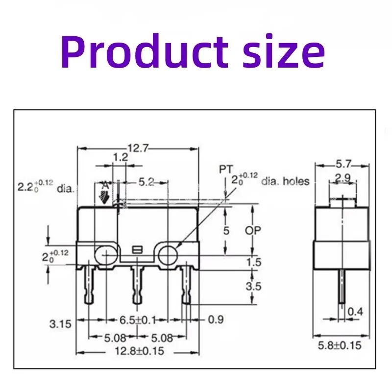 D2FC Mouse Micro Switch D2FC-F-K 50M D2FC-F D2FC-F-7N 10M 20M For OMRON Mouse Button Fretting mouse micro switch