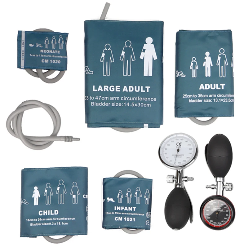 Single Tube Arm Thigh Cuff Accessory for Blood Pressure Monitor Blood Pressure Meter Neonate Infant Child Adult Aneroid Sphygmomanometer