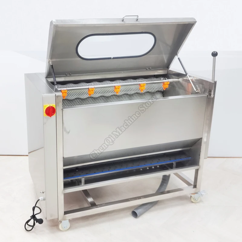 Potato Cleaning Peeling Machine Brush Automatic Water Spraying Radish Oyster Commercial Washing Equipment 5