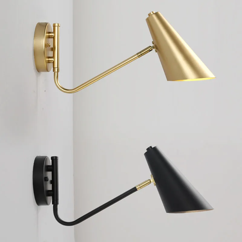 Swing Arm Wall Lamp Bedroom Bedside Modern Minimalist Nordic Room Lighting Retractable Folding Reading Light