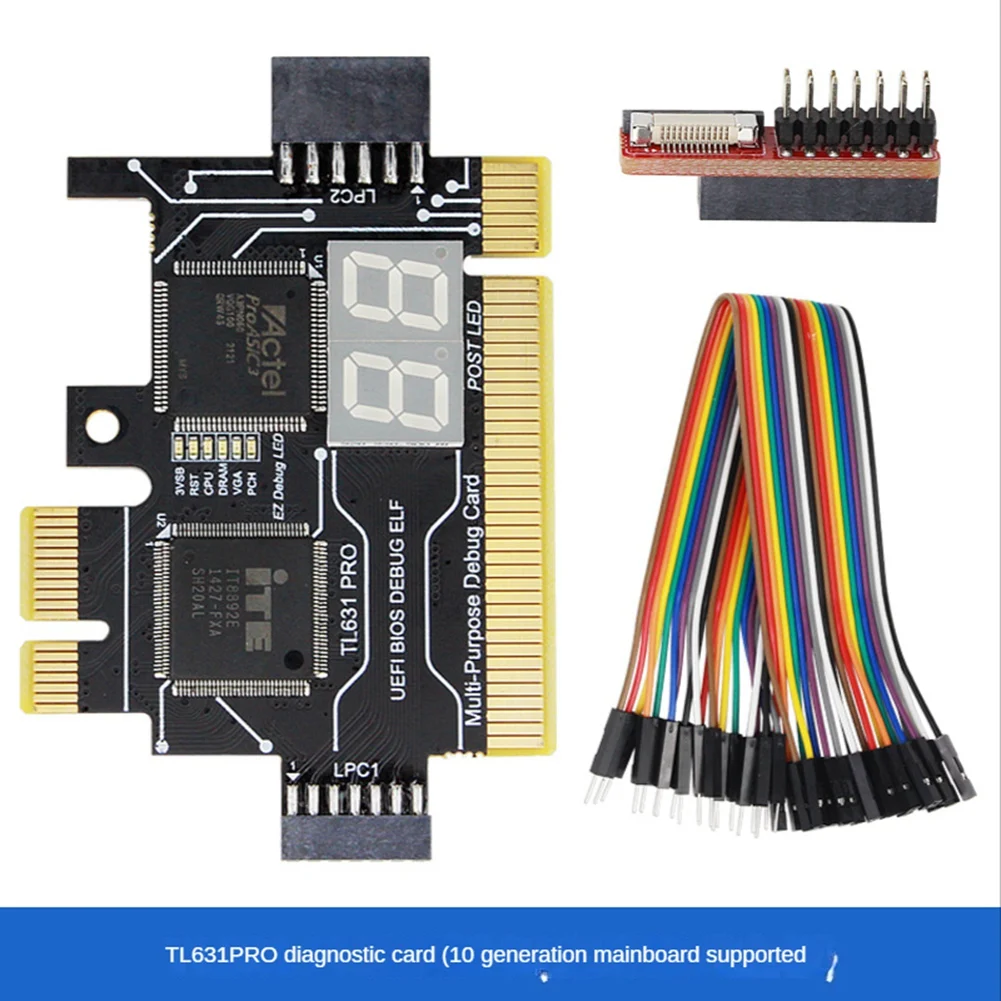 TL631 PRO univerzální notebook PCI diagnose karta PC PCI-E mini LPC základní deska diagnostické analyzátor tester debug karet