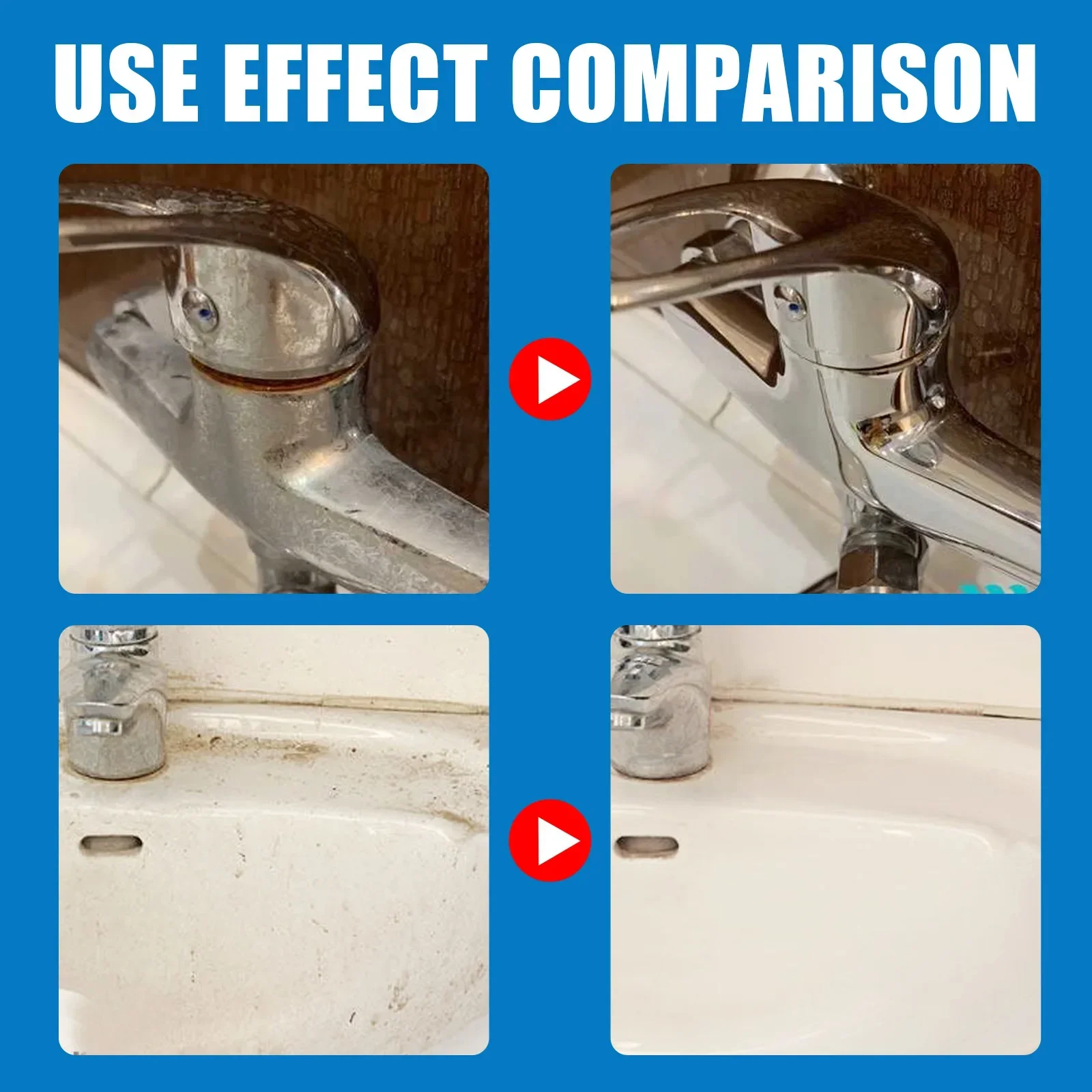 Bathroom Foam Cleaner Spray Powerful Bathroom Descaler Quickly Remove Multi-Purpose Cleaner for Glass Wash Basin Stainless Steel
