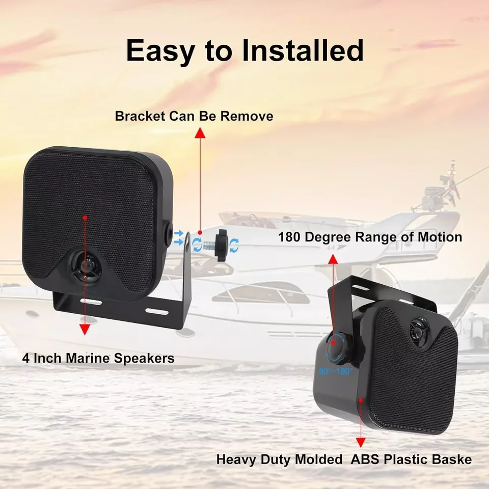 هيردو 120 واط 4 ''البحرية مقاوم للماء قارب مكبرات...