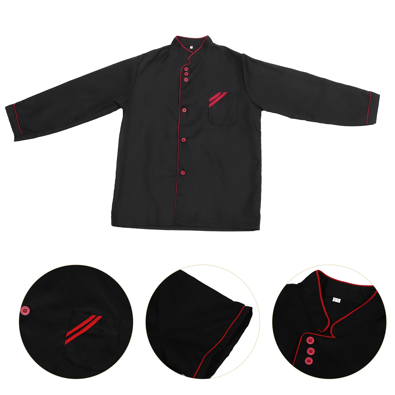 

Sleeve Unisex Chef Tops Catering Shirt for WoShort Sleeve Shirts Hotel Restaurant (Black/White)