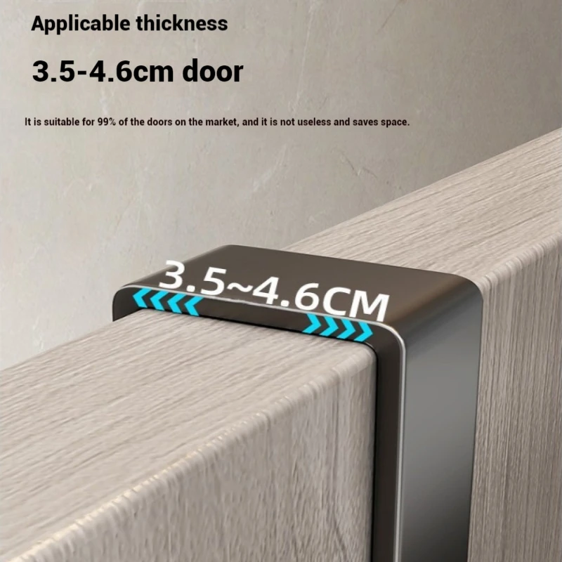 No Drill Strong Adhesive Over Door Hooks Wall Mounted Coat Rack Organizer Multi-Purpose Storage Shelf For Clothes Bags Hats storage hook door hook