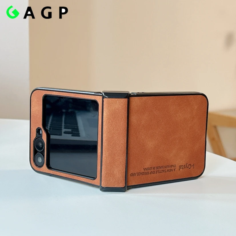Luxury Leather Matte Fashion Phone Case with Hinge Protection