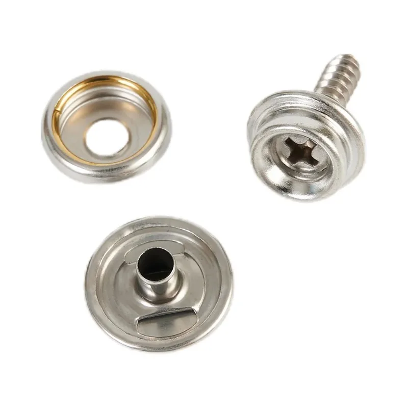 Snap Fastener Kit 30Pcs Stainless Canvas Screw for Tent Boat Marine Car Canopy Accessories