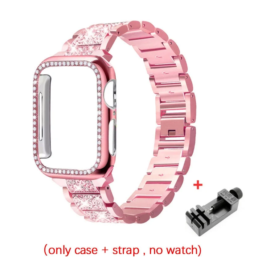 Elegant Women's Bracelet-Style Chain Strap with Metal Band