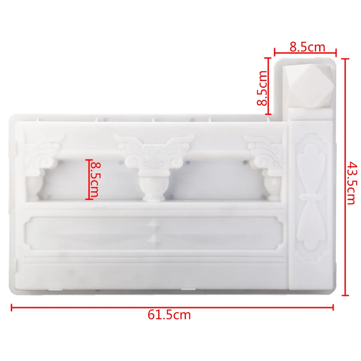 Concrete Fence Mold Garden Flower Pool Plastic Mold Brick Courtyard Rectangle Antique Flower Pond Paving Molds DIY 62x43x6cm concrete molds,garden path molds
