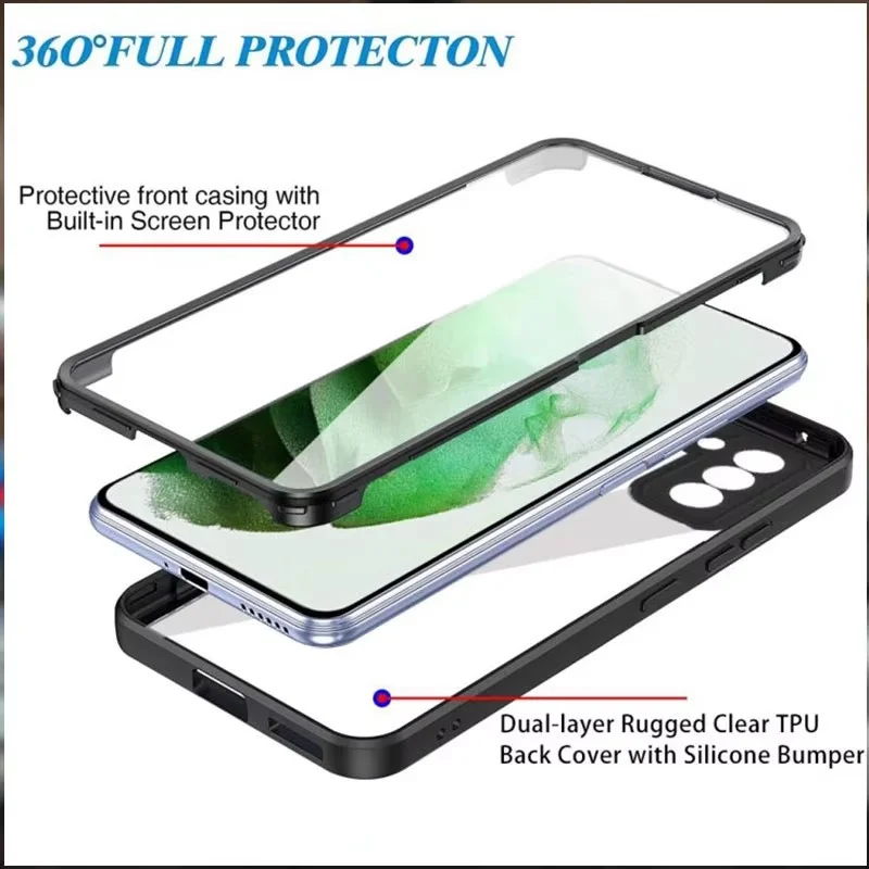 360° Full Cover Protective Phone Case with Screen Guard