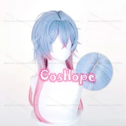 Vibrant Blue - Pink Gradient Cosplay Wig - Heat Resistant Synthetic - In Stock (Wig Only)