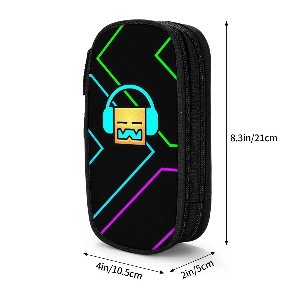Geometry Dash Federmäppchen, doppellagig, großes Fassungsvermögen, für Schule, Federmäppchen, perfekte Geschenke – Detail 11