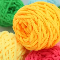 100g/ball Chenille Knitting Yarn Soft Ice Strip Line Cotton Yarn DIY Wool Yarn for Hand Knitting Scarf Thick Wool Wholesale 6