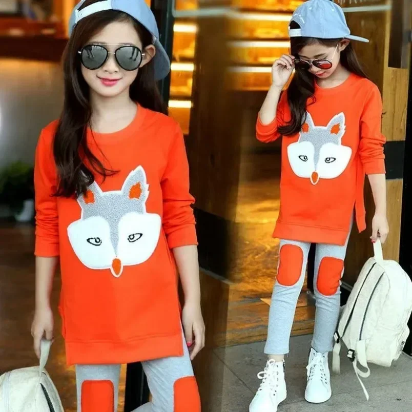 Spring Autumn Girls Clothes Set Jacket + Trousers Pants 2 PCS Children Clothing for Girl Teen Kids Girls Clothes 8 10 11 12 Year