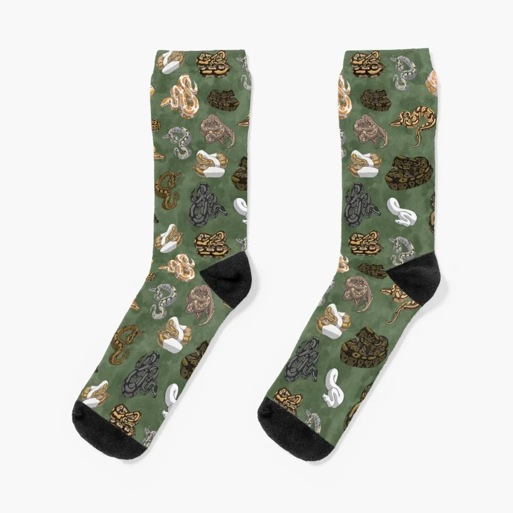 

Ball Python Morphs Pattern Moss Green Socks Novelties Stockings