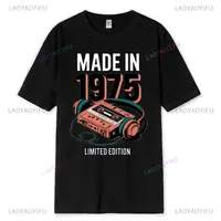 Classics Vintage 1975 All Original Parts Unisex Tshirt Funny Retro Summer Cotton Tees Fashion Art Print Birthday Gift Streetwear 2