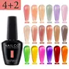 NAILCO 6pcs Ice Transparent Jelly Nail Gel Polish Set Nude Pink Crystal Color Semi Permanent Hybrid Varnish Soak Off Nails 1