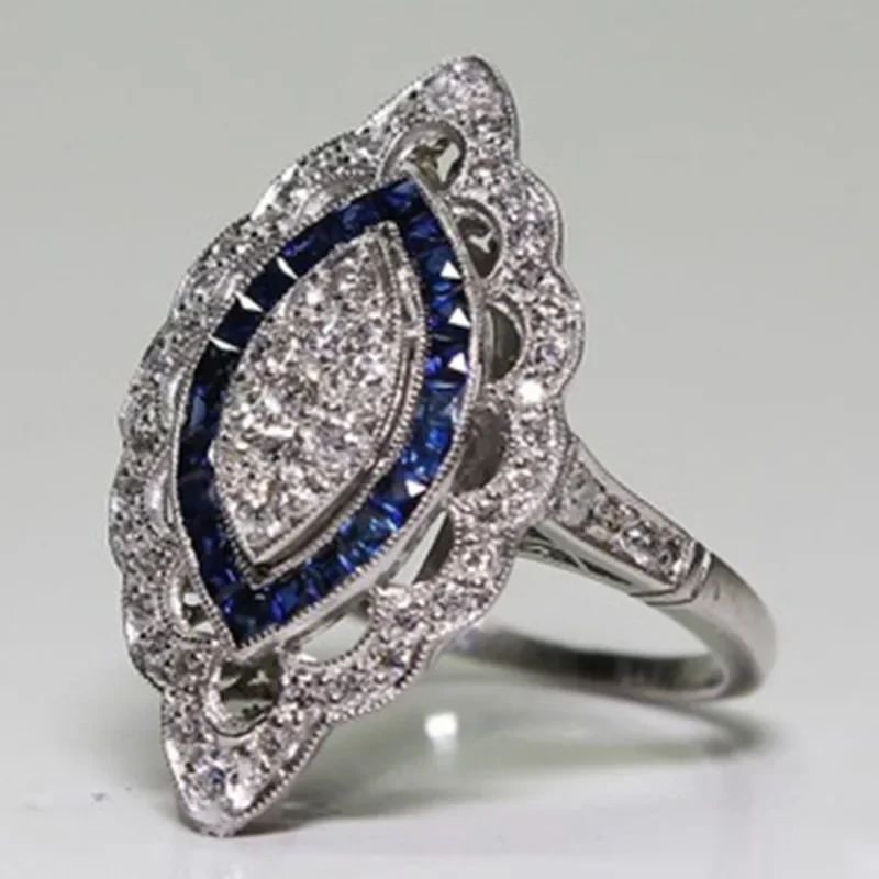 Milangirl Rings for Women Wedding Engagement Ring Silver Color Rhinestone Zirconia Crystal Ring Bague Femme Luxury Jewelry crystal rings,engagement rings,stone rings,fashion rings,fashion ring,wedding rings,finger rings