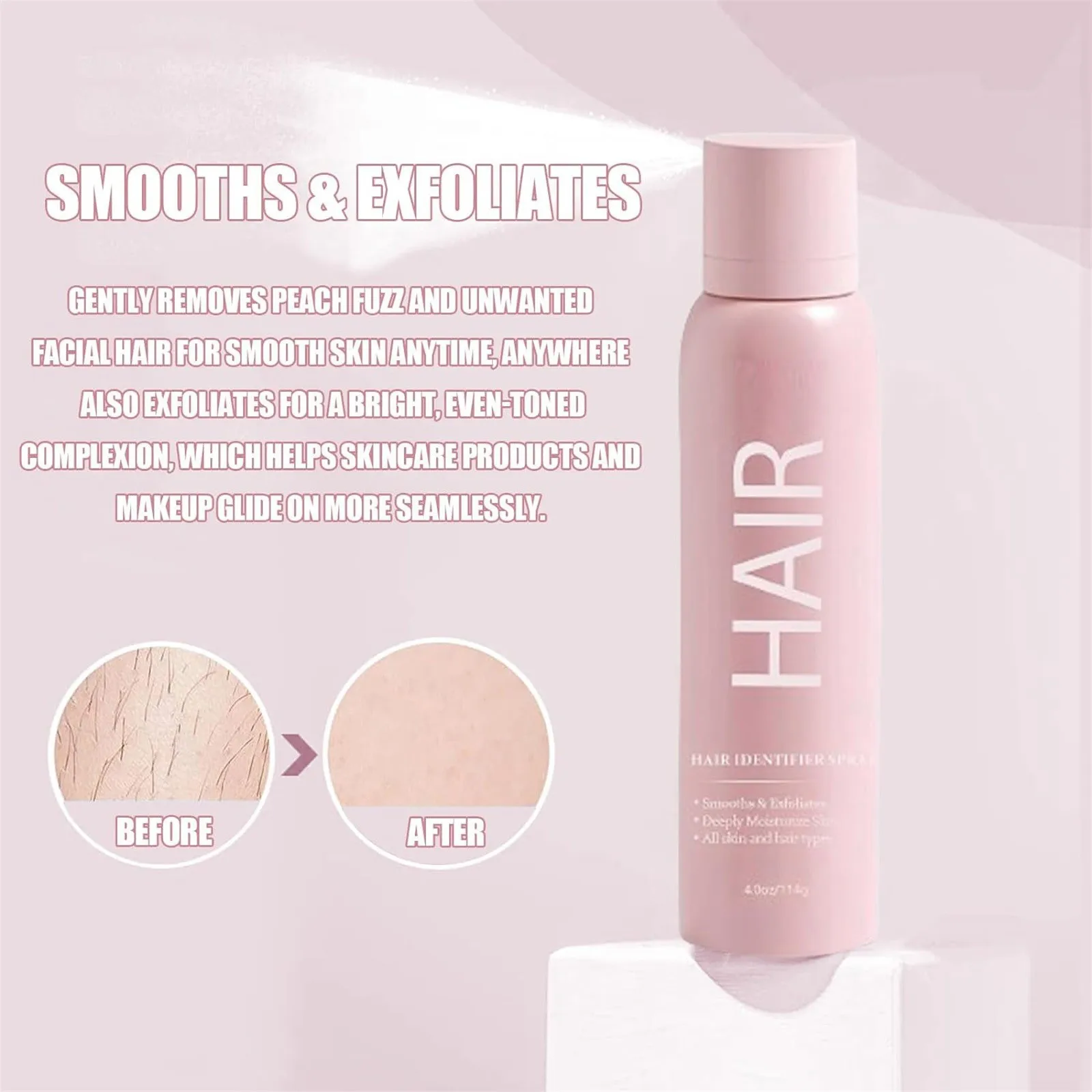 얼굴 더마플래닝용 헤어 식별기 스프레이, 얼굴 털 표시, 얼굴 털 식별기 스프레이 