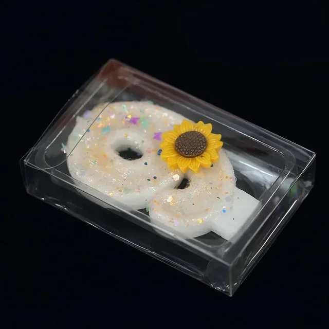 Topper de gâteau Chi Princesse Sweet, numéro 0-9, jaune, tournesol, anniversaire, ci-après les papillon, paillettes, décor, fournitures de cuisson, mode 5
