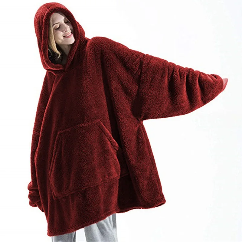 Oversized Fleece Hoodie Blanket 5