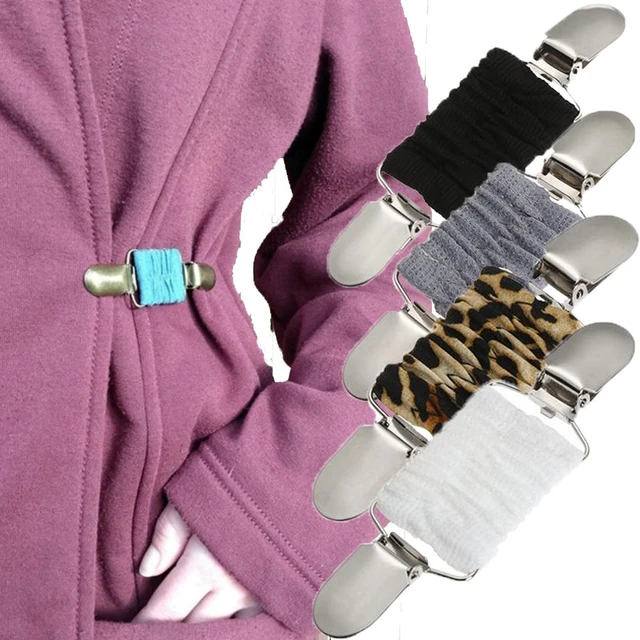 Grey Elastic Dress Clip - Womens Shirt Clip - Cinch Clip - Garment