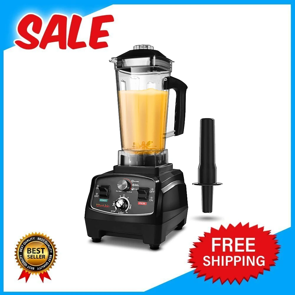 WantJoin Professional Blender, Countertop Blender,Blender for kitchen Max 1800W High Power Home and Commercial Blender new home heater desktop 1800w high power portable heater personal electric heater with adjustable thermostat