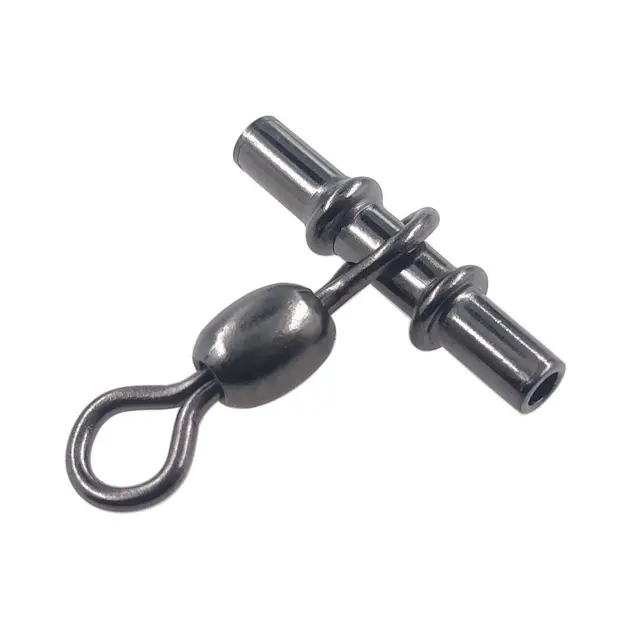 20/100pcs/lot Swivel Sleeves 3-way Fishing Swivels Crane Swivel Cross Line Fishing Connetor Saltwater Terminal Tackle 2