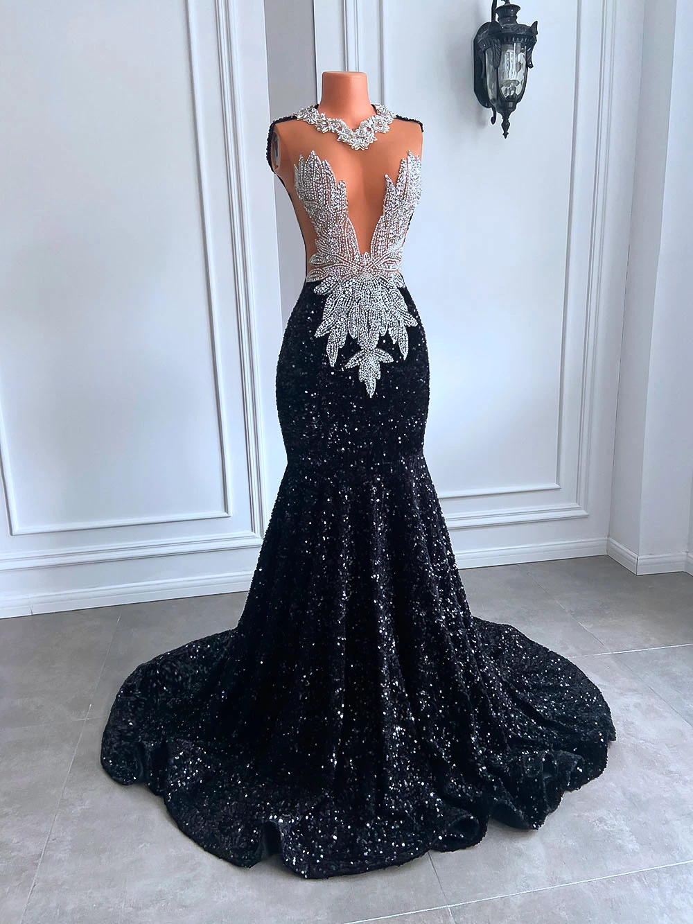 Long Black Dresses Sexy Luxury Sparkly Beaded Diamond Sequined Formal Gowns | eBay Long Black Dresses Sexy Luxury Sparkly Beaded Diamond Sequined Formal Gowns | eBay