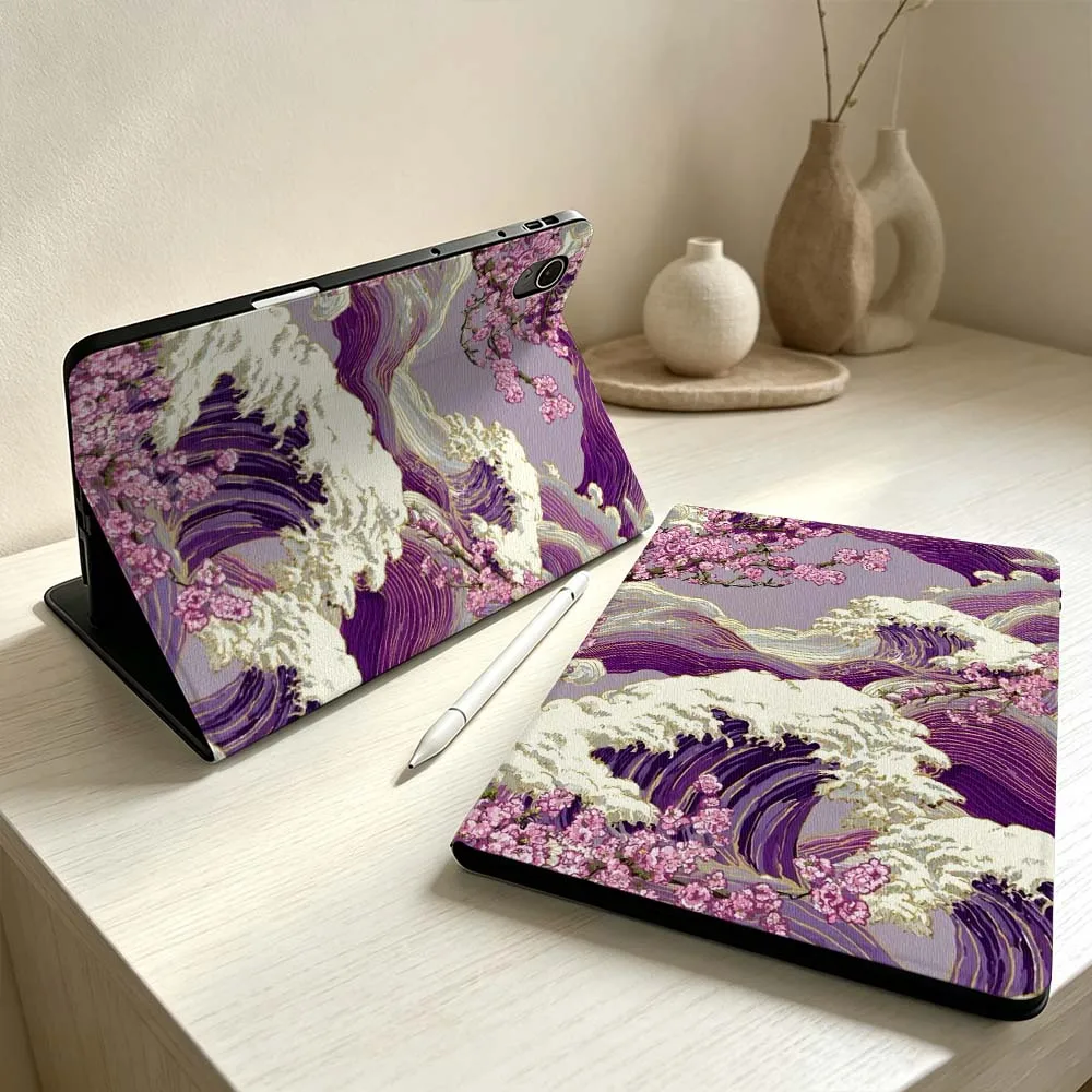 Cherry Blossom Wave Soft Pen Tray Tablet Case