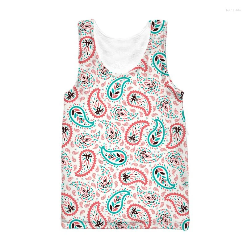 

Paisley Mens Tank Tops Fashion Vest 3d Print Unisex Fitness Men Tank Tops Sleeveless T-shirts Funny Streetwear Sports Apparel