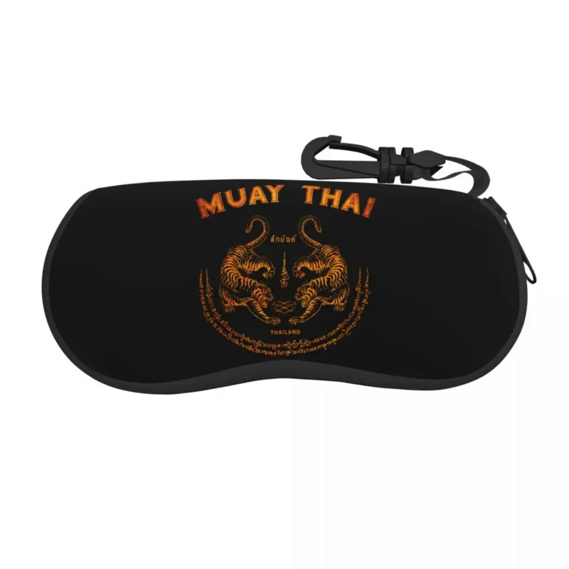 

Muay Thai Tiger Sunglasses Soft Case Neoprene Zipper Sak Yant Tattoo Kickboxing Shell Eyeglass Case Protective Box For Glasses