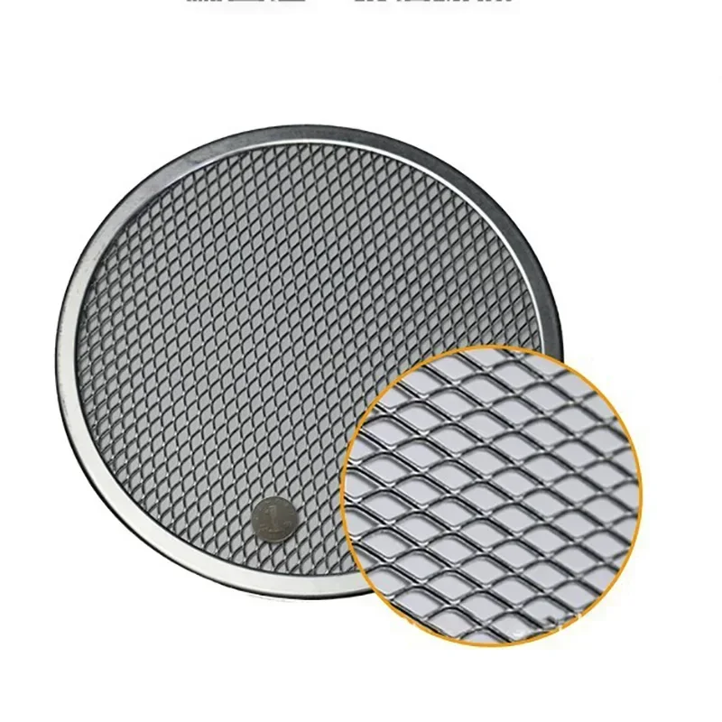 Non Stick Pizza Screen Pan 6-22inch Seamless Aluminum Metal Net Bakeware Kitchen Tools Round Pancake Pizza Pastry Baking Tray
