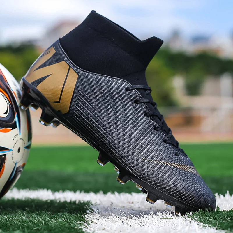 Men Soccer Shoes Cleats Adult Ankle Anti-Slippery Futsal TF/FG Grass Training Sport Football Boots Non-Slip Light football shoes